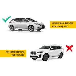 Giantz Universal Car Roof Rack 100cm 75kgs Load Cross Bars Aluminium Adjustable Lockable Carrier Clamps -Carbon Offroad Sales flXcH4Oe9LqGomaWVhjn51vps