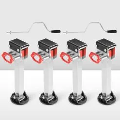 San Hima 4x 590MM Corner Legs Drop Down W/Handle Steel Base 1500LBS