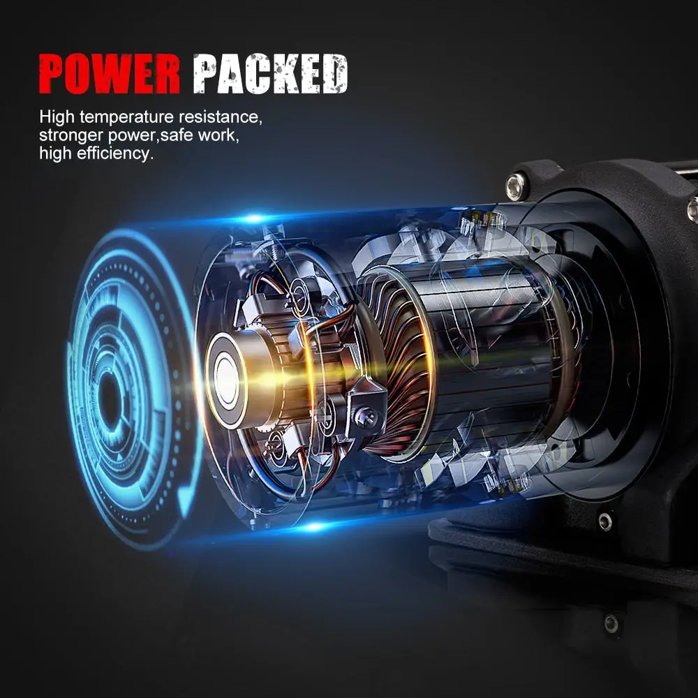 Fieryred Electric Winch 12V 5500LBS Synthetic Rope Wireless Remotes ATV UTV Boat 4 Fieryred Electric Winch 12V 5500LBS Synthetic Rope Wireless Remotes ATV UTV Boat - Image 2