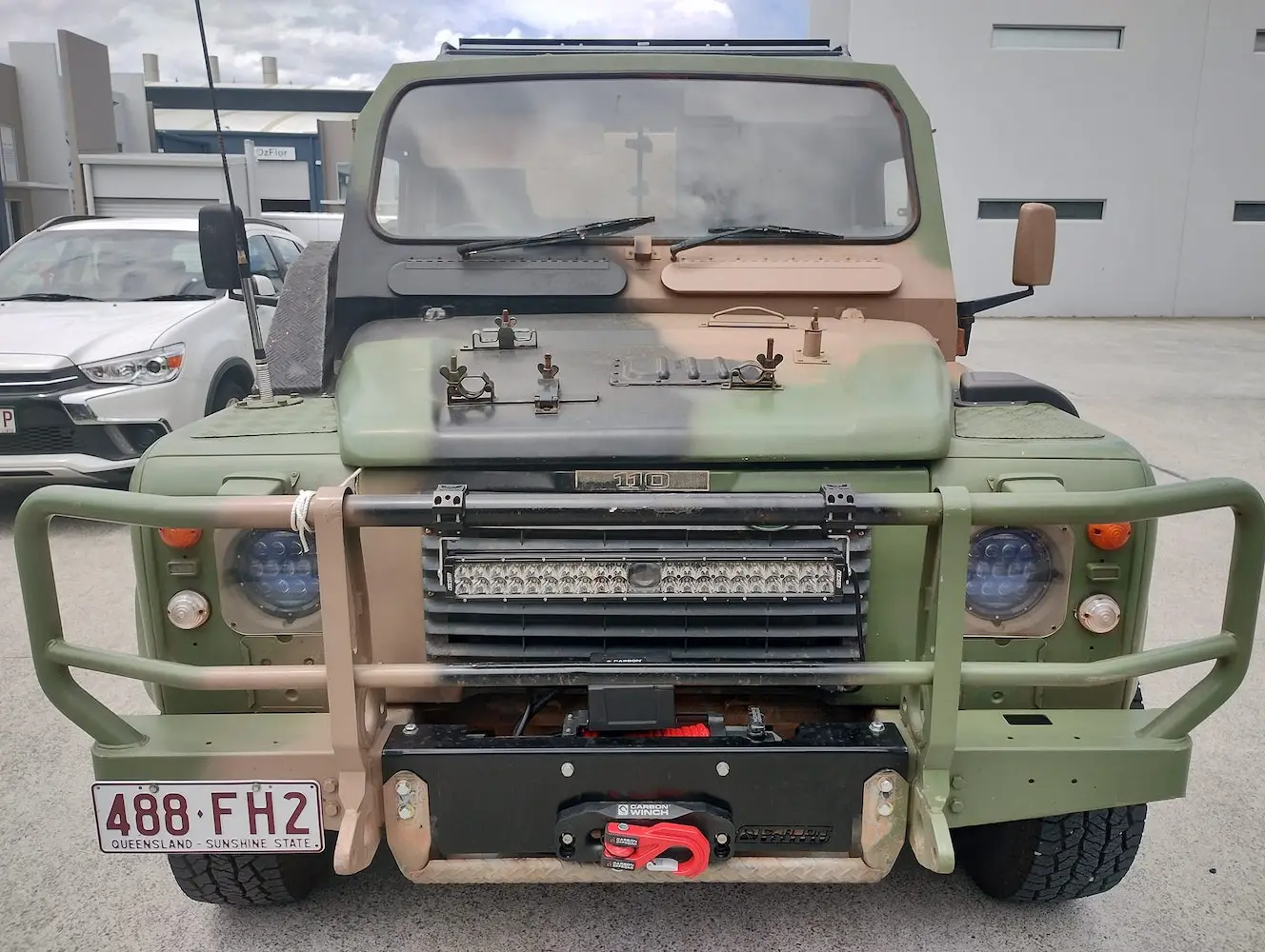 Carbon Offroad Hidden Winch Cradle For Ex-Army Landrover Perentie 4x4 And 6x6 3 Carbon Offroad Hidden Winch Cradle For Ex-Army Landrover Perentie 4x4 And 6x6