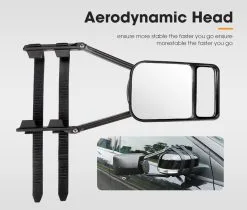 San Hima 2x Towing Mirrors Heavy Duty Universal Fit Strap On Towing -Carbon Offroad Sales jKTNeyTTr5Q7je6H9qBWJ31NQ
