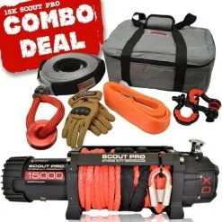 Carbon Offroad Carbon Scout Pro 15K Winch And Recovery Kit Combo