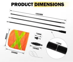 San Hima 3x1M 4WD Recovery Sand Flag Safety Flag Quick Connector 19 San Hima 3x1M 4WD Recovery Sand Flag Safety Flag Quick Connector -Carbon Offroad Sales mHQGrg7YIkvGcfsVymWQXYq9M