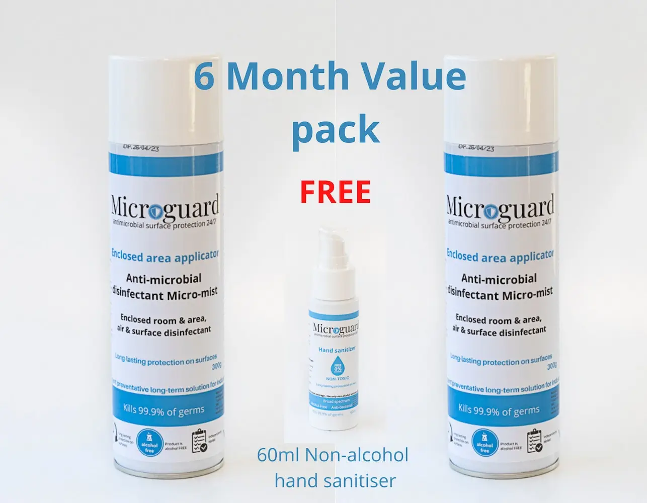 Microguard 6month Pack Caravan & Rv Antimicrobial Disinfectant Mist Applicator, PLUS FREE 60ml Non-alcoholic Hand Sanitiser And FREE Shipping. 3 Microguard 6month Pack Caravan & Rv Antimicrobial Disinfectant Mist Applicator, PLUS FREE 60ml Non-alcoholic Hand Sanitiser And FREE Shipping.