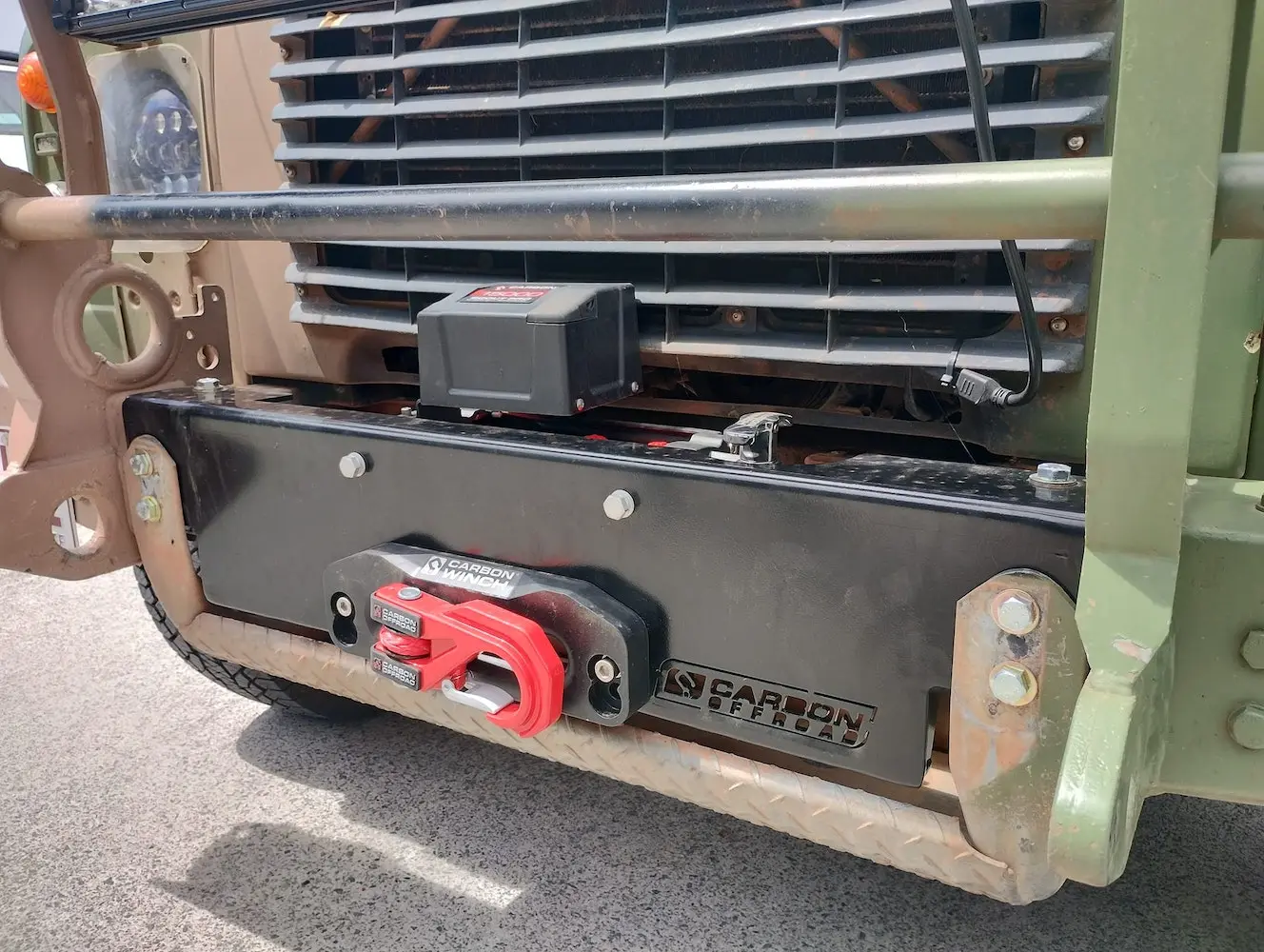 Carbon Offroad Hidden Winch Cradle For Ex-Army Landrover Perentie 4x4 And 6x6 4 Carbon Offroad Hidden Winch Cradle For Ex-Army Landrover Perentie 4x4 And 6x6 - Image 2