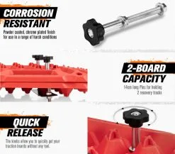 Bunker Indust Recovery Tracks 10 Tons Red Boards + Mounting Pins Truck -Carbon Offroad Sales nJkEx8 rj2yUpFcZninyA00ZA