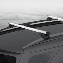 Giantz Universal Car Roof Rack 1200mm Cross Bars Aluminium Silver Adjustable Car 90kgs Load Carrier