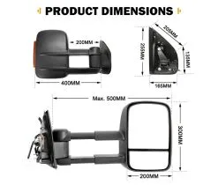 San Hima Pair Extendable Towing Mirrors For Holden Colorado RG MY2013-MY2020 Pair -Carbon Offroad Sales obLCpnrHRVXhFIdINv6GH3nQE