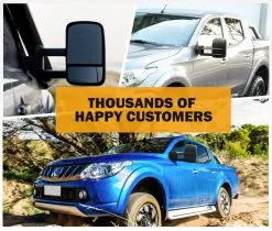 San Hima Pair Extendable Towing Mirrors For Mitsubishi Triton MQ/MR 2015 - ON Black -Carbon Offroad Sales pL9M 0xsfiT6iACePkQ6oEWMg
