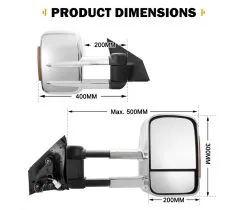 San Hima Pair Extendable Towing Mirror For Mazda BT-50 2012 To Mid-Year 2020 W/ Indicators -Carbon Offroad Sales qKetN4lmtPUccztQmmptqnva0