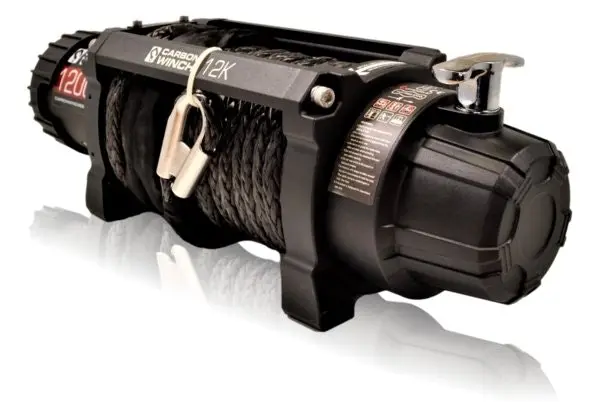Carbon Offroad Carbon 12K 12000lb Electric Winch With Black Rope & Hook VER. 2 5 Carbon Offroad Carbon 12K 12000lb Electric Winch With Black Rope & Hook VER. 2 - Image 3