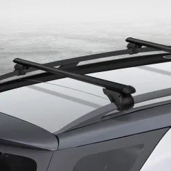 Giantz Universal Car Roof Rack 1200mm Cross Bars Aluminium Black Adjustable 90kgs Load Carrier -Carbon Offroad Sales rJ0cHdXMbShpcFinHdP 7Auyo