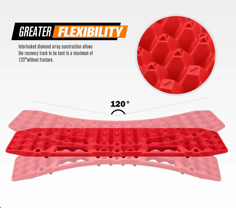Bunker Indust Recovery Tracks Sand Track 10T Red + 10PCS Recovery Kit 5 Bunker Indust Recovery Tracks Sand Track 10T Red + 10PCS Recovery Kit - Image 3