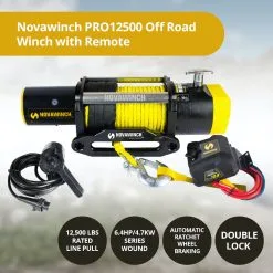 Novawinch Heavy Duty 12500LBS 12V Electric Winch Synthetic Rope -Carbon Offroad Sales tDduriWeZ8CTnYYE3y YEx1Pk