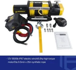 Novawinch Pro Series Pro9500 9500lb Electric Winch With Synthetic Rope Dc 12v For 4x4 Off Road -Carbon Offroad Sales tUfHdSfMU1yI56e esQKTLIsM