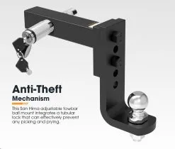 San Hima Adjustable Drop Towbar Tow Bar Ball Mount Tongue 2" Hitch -Carbon Offroad Sales tZvXuXKQCBtImVjVhZGU1P0zY