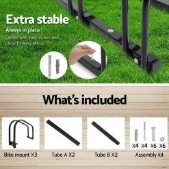 Giantz 1-3 Bike Floor Parking Rack Instant Storage Stand Bicycle Cycling Portable Racks Black -Carbon Offroad Sales tvuMUlyEpYY58 Xk1tTss1x5M