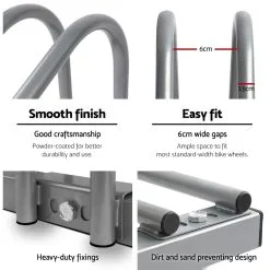 Giantz 1 C 6 Bike Floor Parking Rack Instant Storage Stand Bicycle Cycling Portable Racks Silver 13 Giantz 1 C 6 Bike Floor Parking Rack Instant Storage Stand Bicycle Cycling Portable Racks Silver -Carbon Offroad Sales vY7Seyszbb4afnRsKCgK Lok8