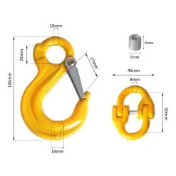 2x Traderight Eye Sling Hook Hammer Lock Chain Connector Kit Caravan Trailer With Connectors -Carbon Offroad Sales vvzM93EbLRWl9dVrjHYyvdJ o