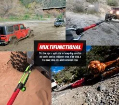 FIERYRED 22mm X 6m Kinetic Rope 18700LBS Recovery Dyneema Tow Bubba Winch 4WD Offroad -Carbon Offroad Sales wKPMmepM4UMI4io 59W1bjmHE 1