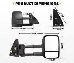 San Hima Pair Extendable Towing Mirrors For Toyota Prado 120 Series 2002-2009 -Carbon Offroad Sales wUkCrgl2dhZzhYSvuIwl2Lv E