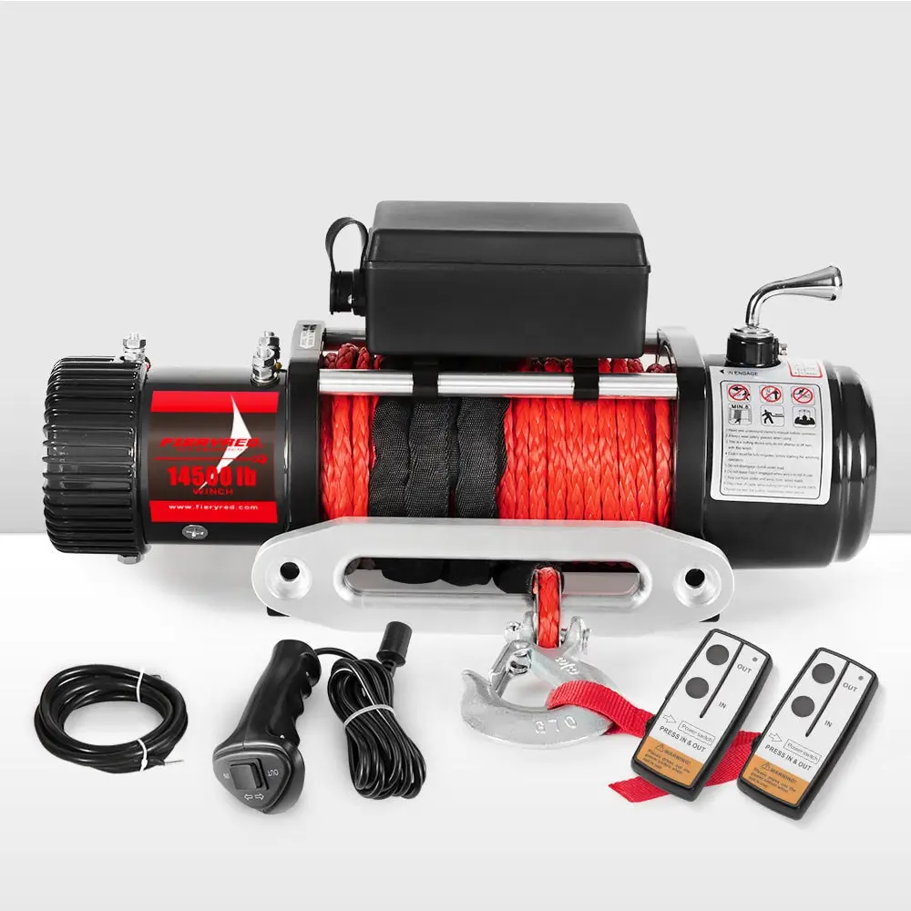 FIERYRED Wireless 14500LBS 12V Electric Winch Synthetic Rope 3 FIERYRED Wireless 14500LBS 12V Electric Winch Synthetic Rope