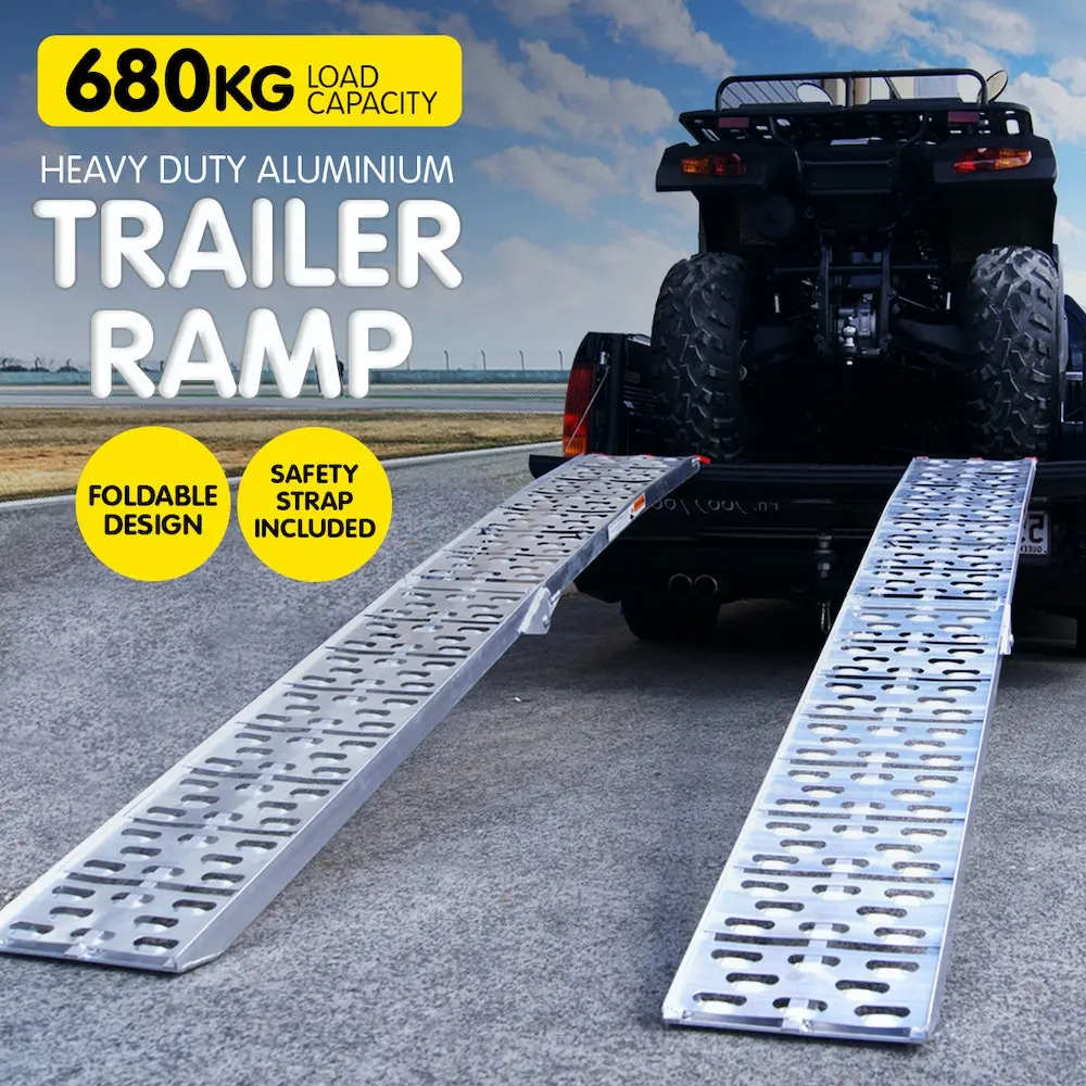 Kartrite 2x Aluminium Folding Loading Ramps ATV Motorbike 4 Kartrite 2x Aluminium Folding Loading Ramps ATV Motorbike - Image 2