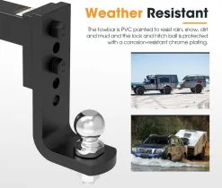 San Hima Adjustable Drop Towbar Tow Bar Ball Mount Tongue 2" Hitch -Carbon Offroad Sales yWDmTqwsfqoFuMaNB7fu J9w