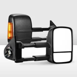 San Hima Pair Extendable Towing Mirrors For Toyota HILUX 2015-ON Black Pair
