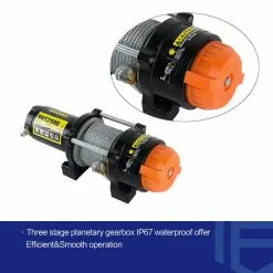 Novawinch T Series Nvt2500 2500lb Electric Winch For Atv & Utv With Steel Cable, Dc 12v -Carbon Offroad Sales zOHty 0QklaOtQ1QfWgnb9jZY